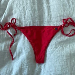 Avaitor Nation Super CHEEKY Red Tie Bikini Bottoms